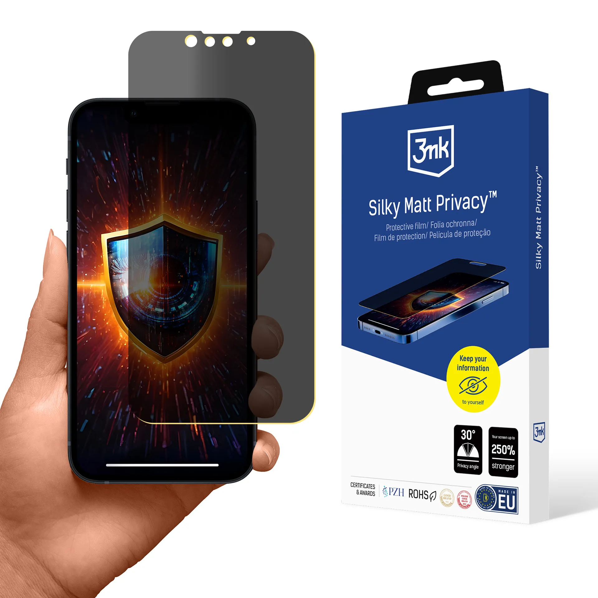 Fólie pro soukromí na Apple iPhone 13 Mini - 3mk Silky Matt Privacy